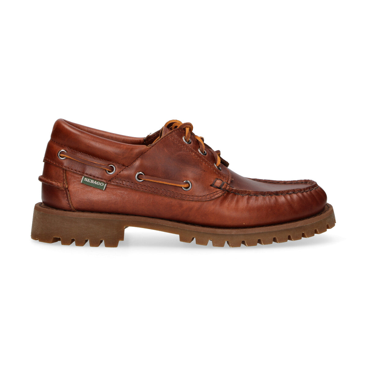 Sebago stringata in pelle cuoio