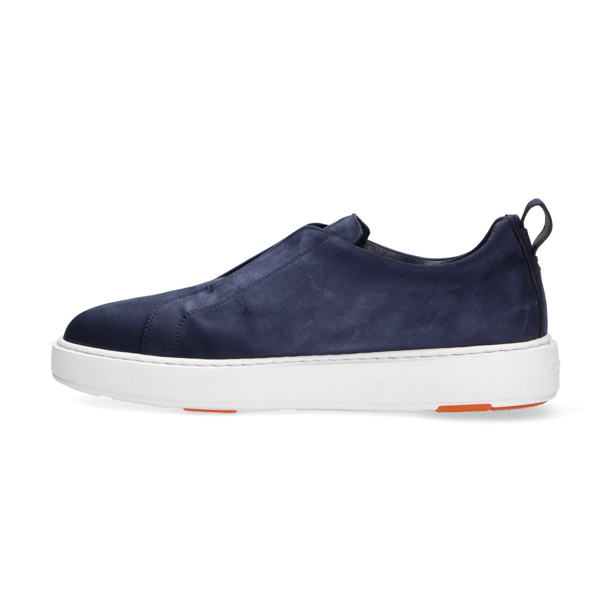 Santoni sneaker slip-on nabuk blu