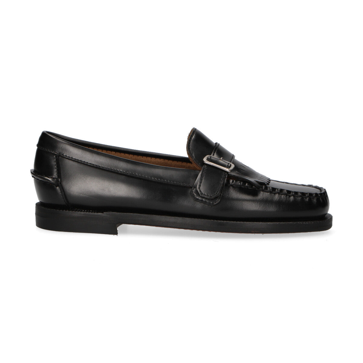 Sebago mocassino con fibbia pelle nera