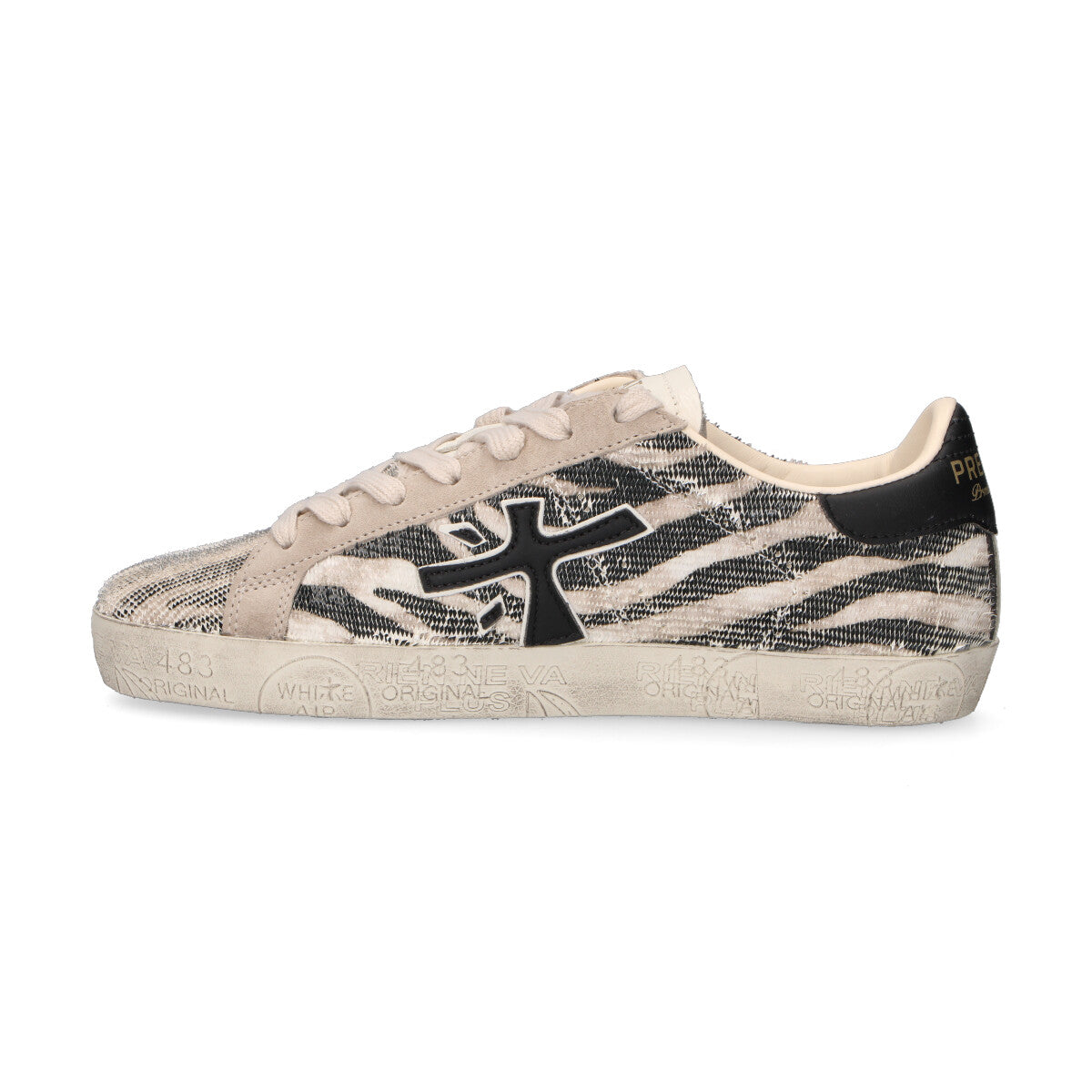Premiata sneaker Stevend in pelle zebrata