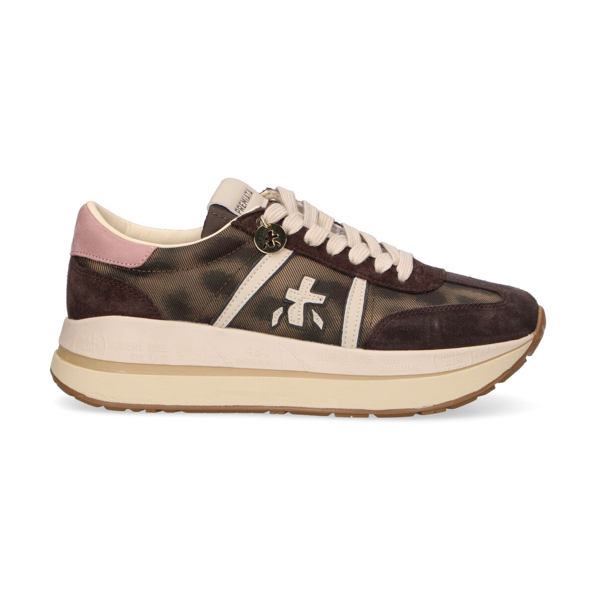 Premiata sneaker Bethcoin in nylon marrone