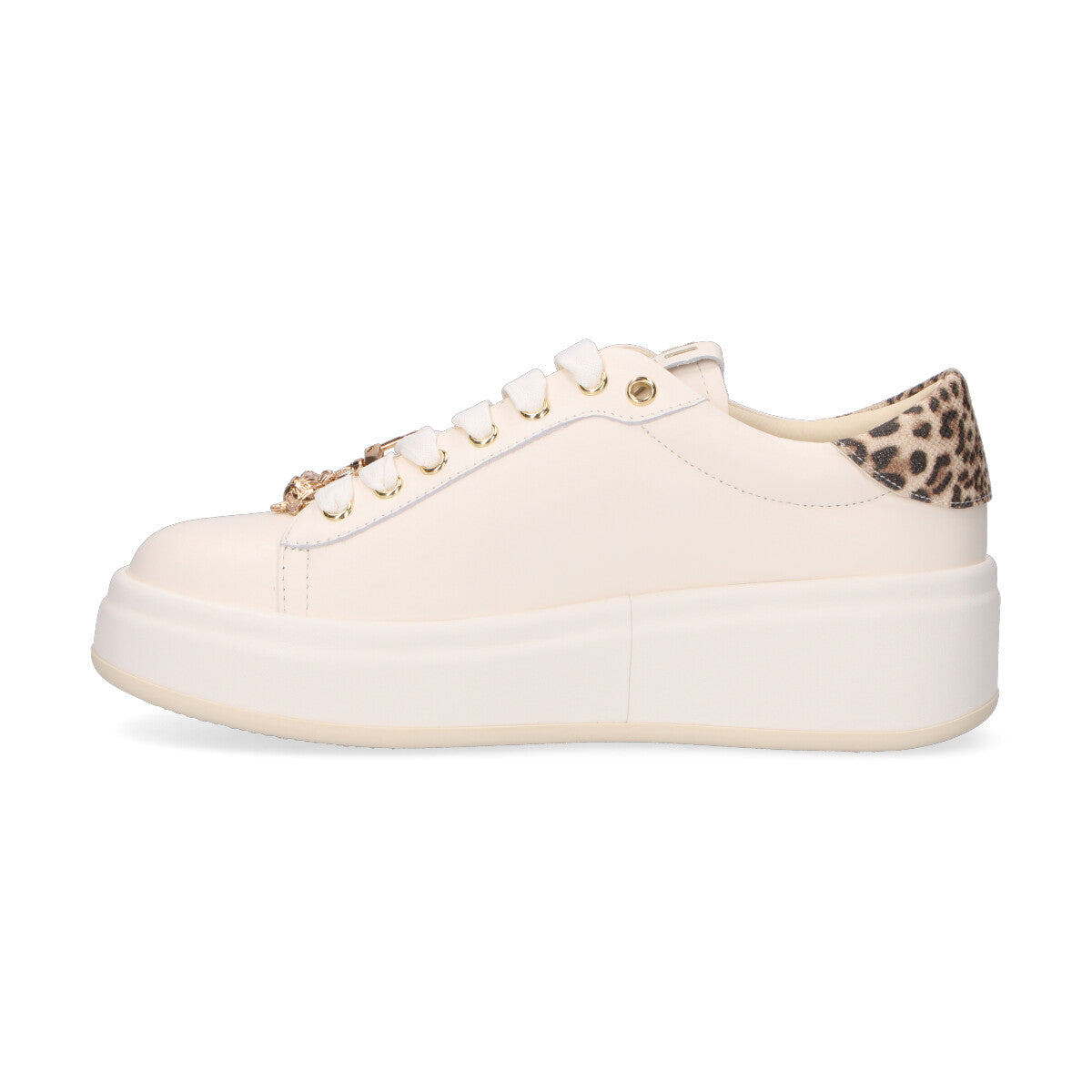 Gio+ sneaker Oliva in pelle panna
