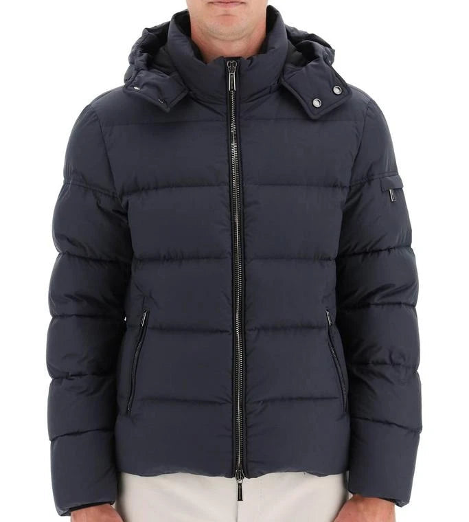 Moorer giubbotto Brett tessuto blu navy