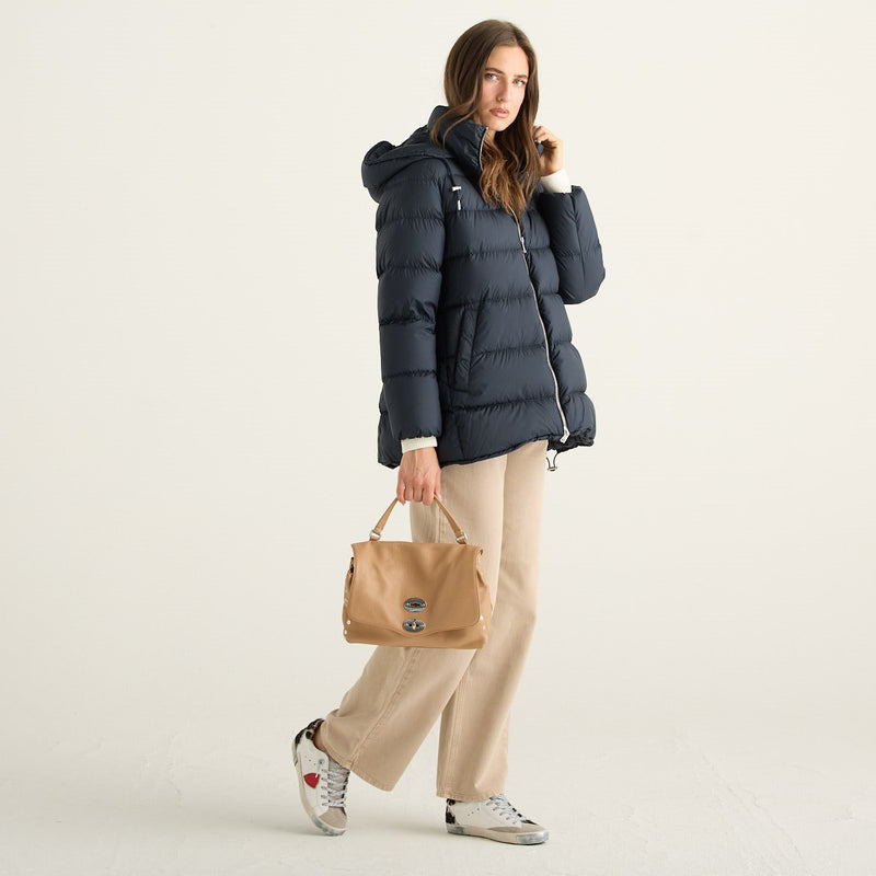 ADD Piumino Donna Blu Navy con Cappuccio