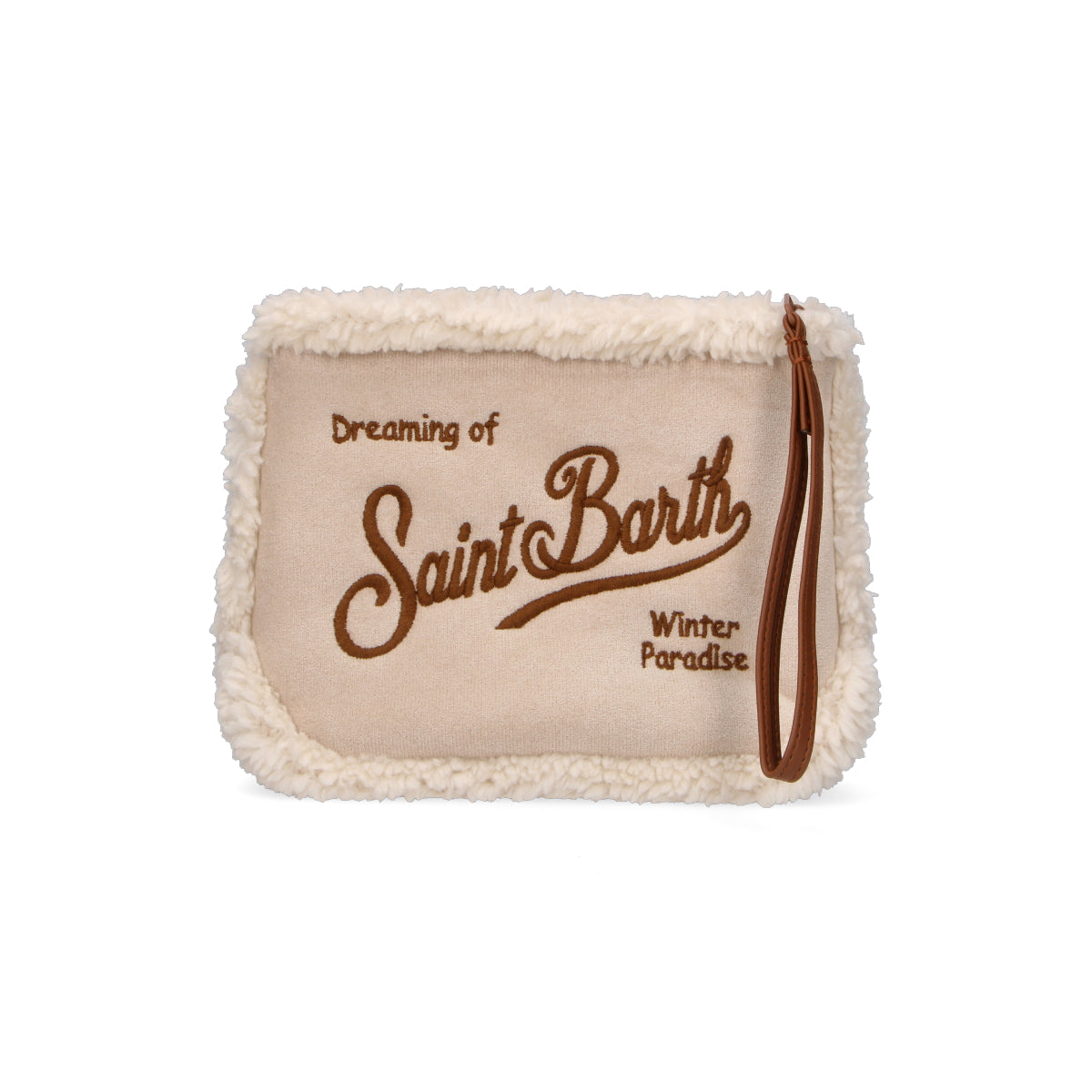 Mc2 Saint Barth pochette Aline Shearling panna