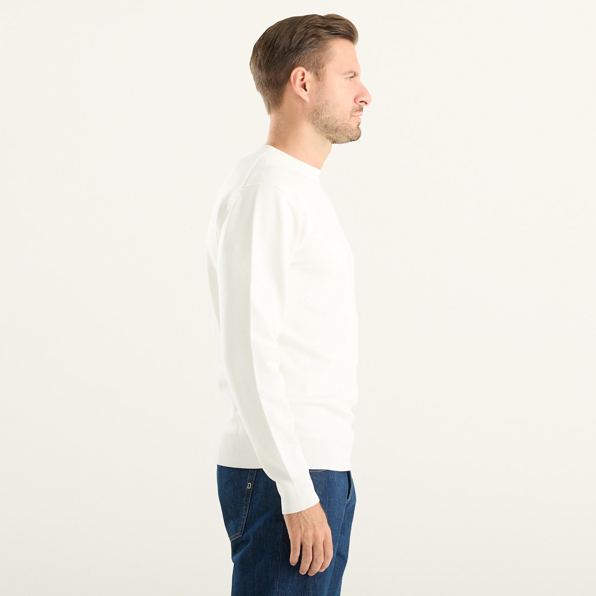 Maglia Girocollo Uomo Bianca Outhere