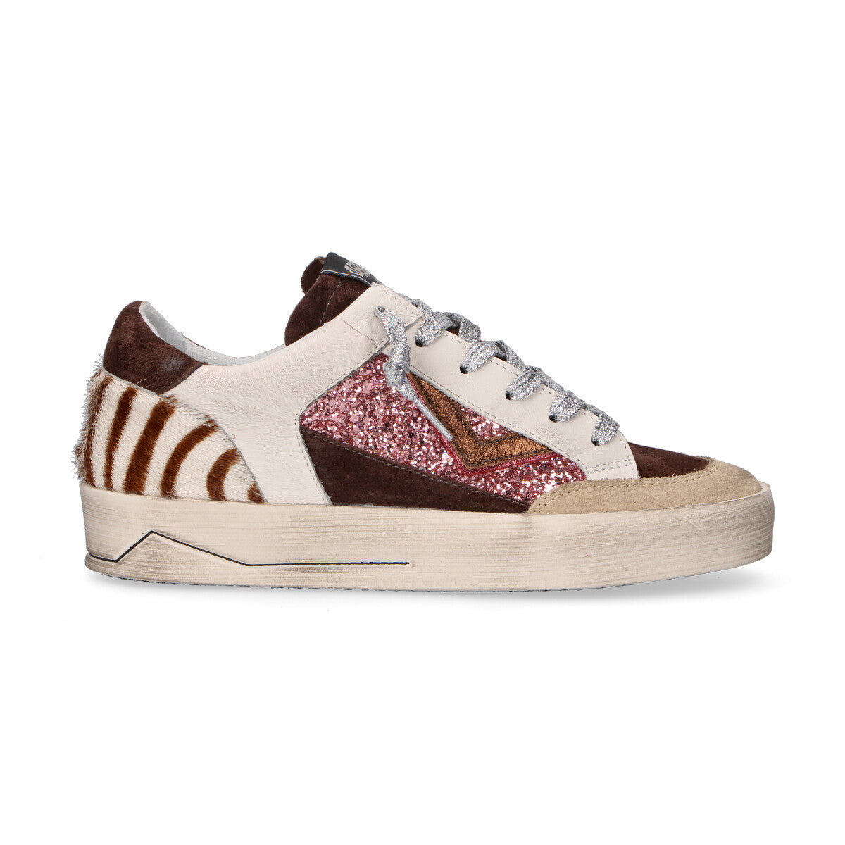4B12 sneaker Kyle in cavallino marrone