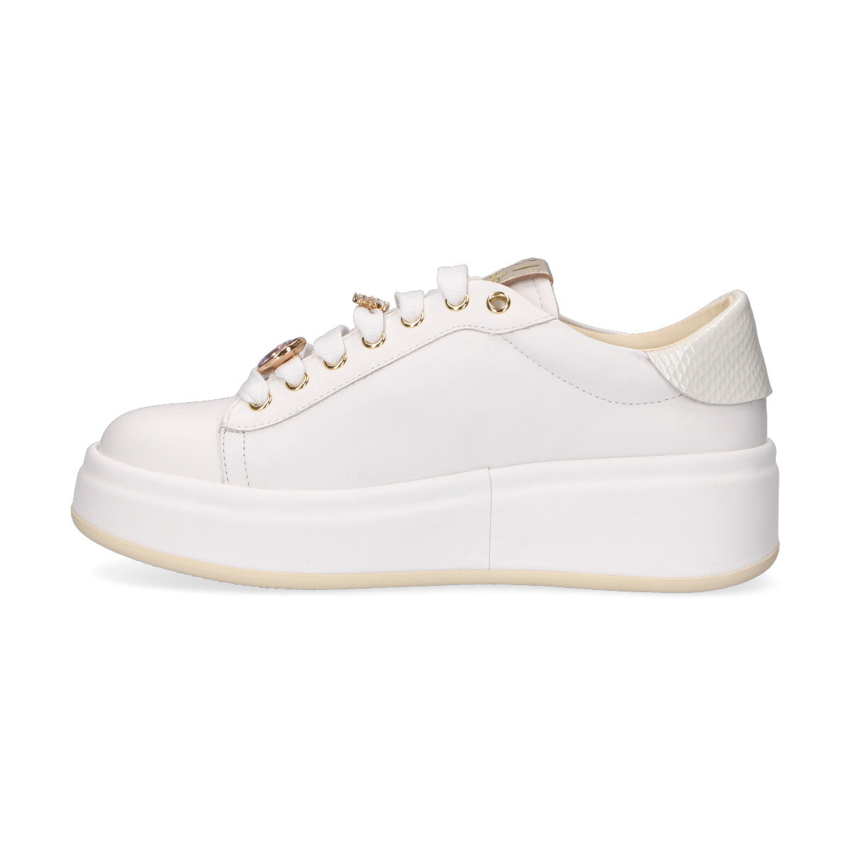 Gio+ sneaker Oliva in pelle bianca
