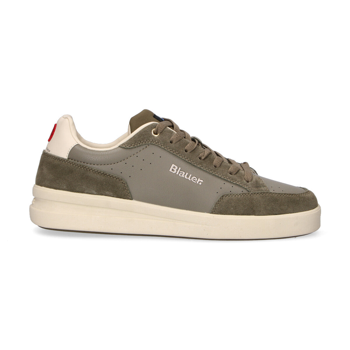 Blauer sneaker Kyoto in pelle verde militare