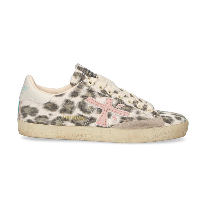 Premiata sneaker Stevend in tessuto maculato