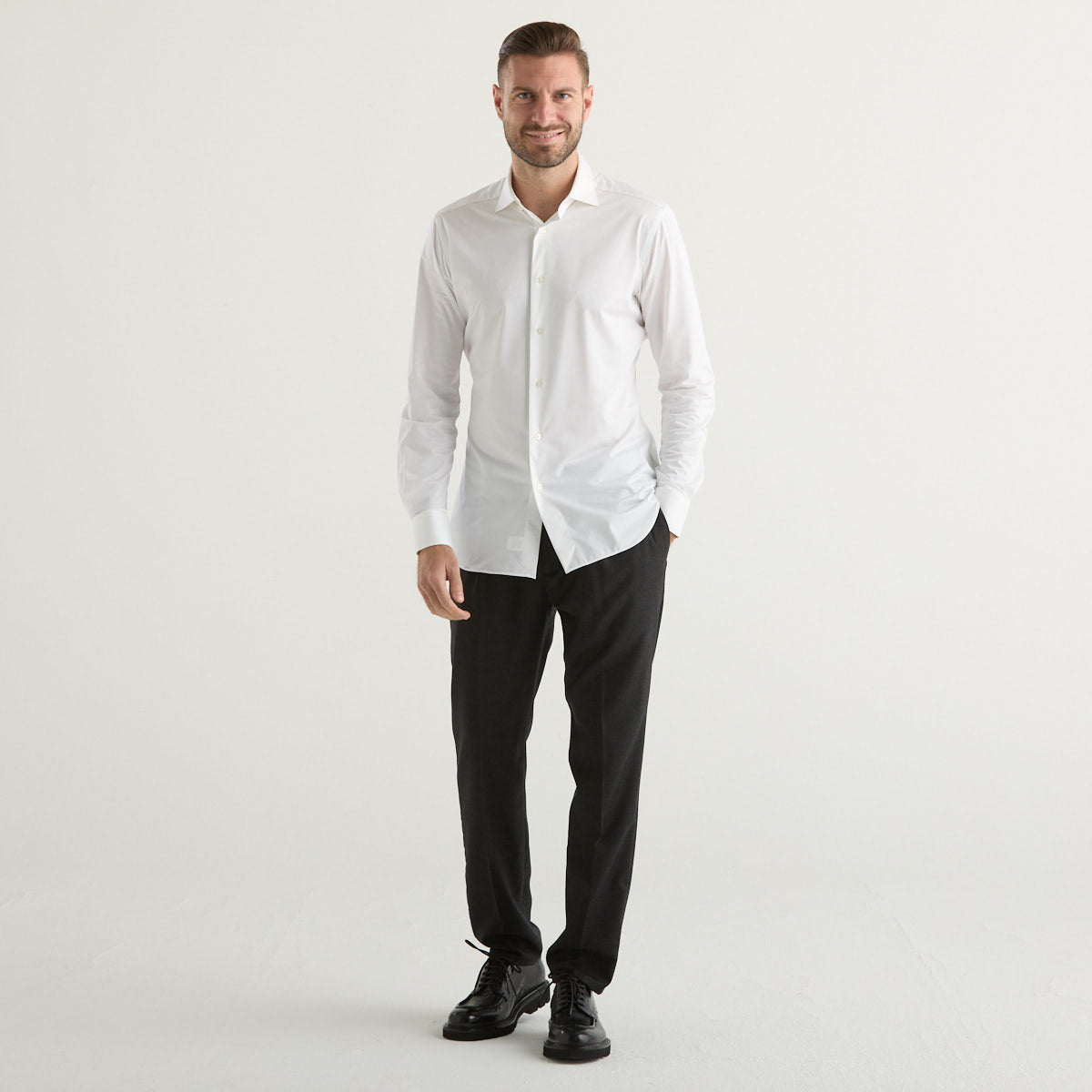 Xacus camicia Active Tailor tessuto bianca