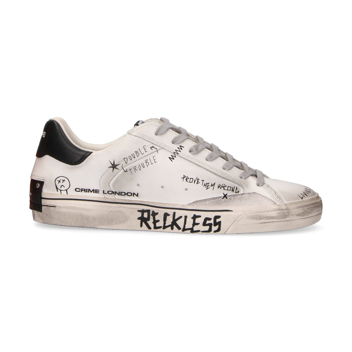 Crime London sneaker Distressed Ink Wall