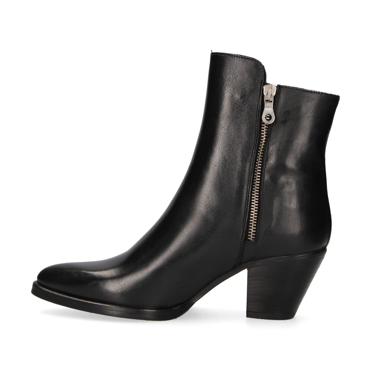 Sophie Marcèl tronchetto texano zip pelle nera