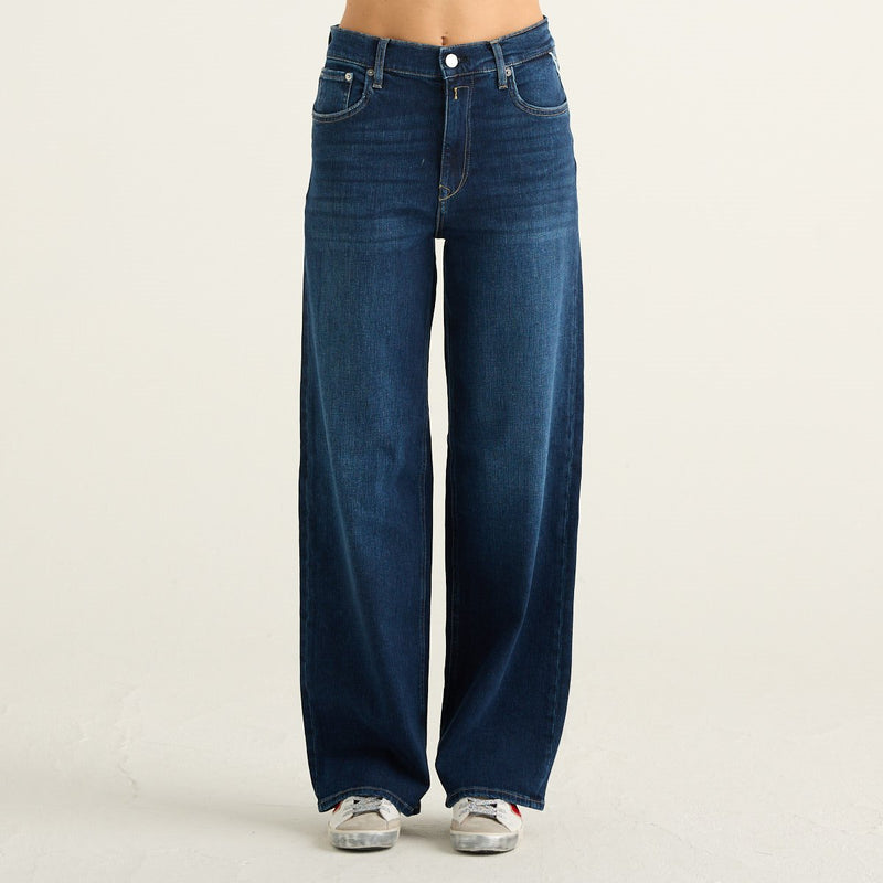 Replay Jeans Donna Cary Wide Leg Blu