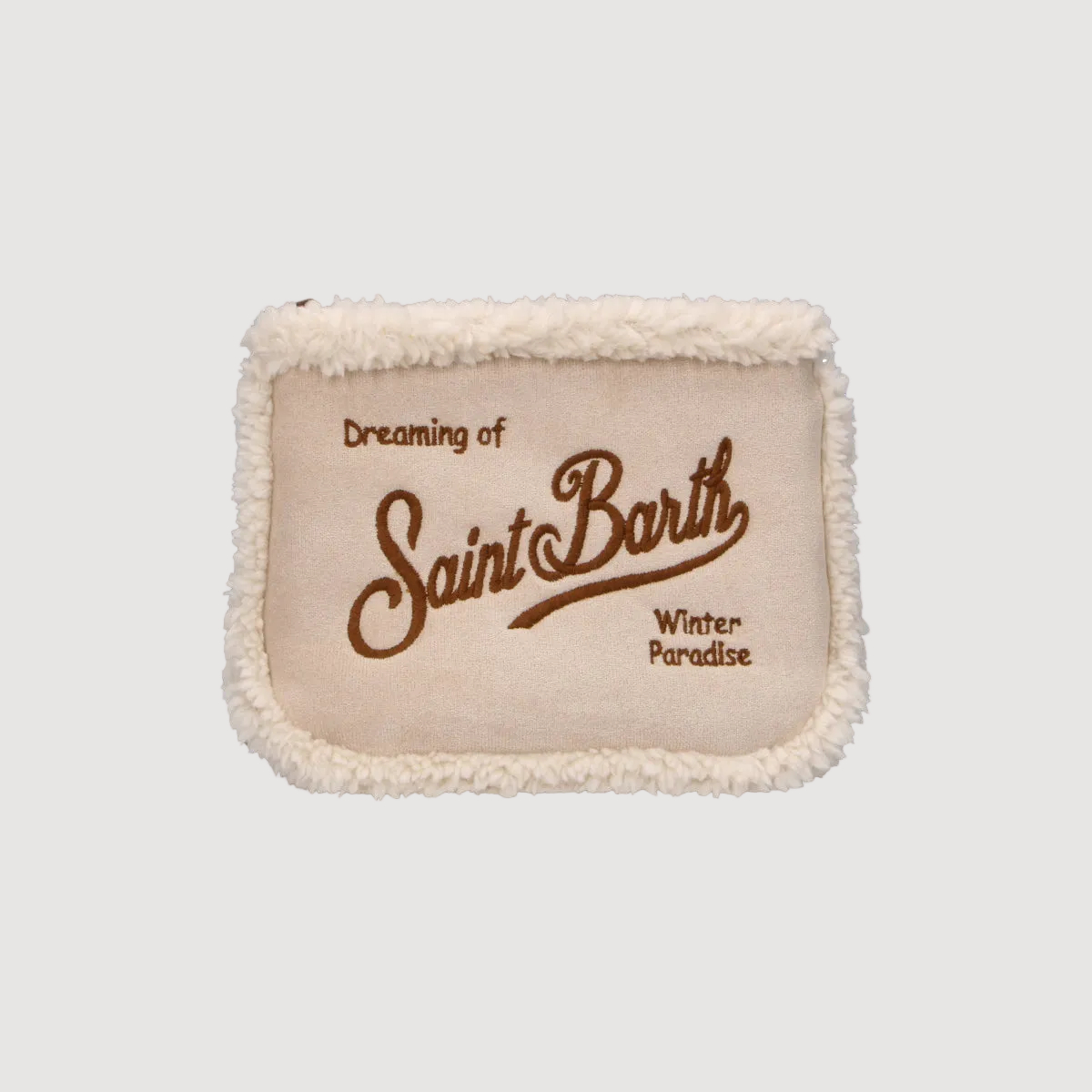 Mc2 Saint Barth pochette Aline Shearling panna
