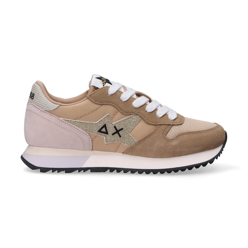 Sun68 sneaker Stargirl Glitter logo beige