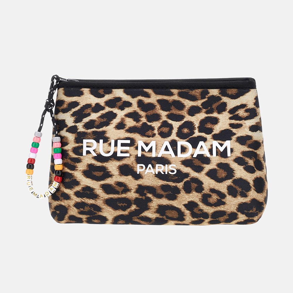 Rue Madam Paris Winter Clutch leopard