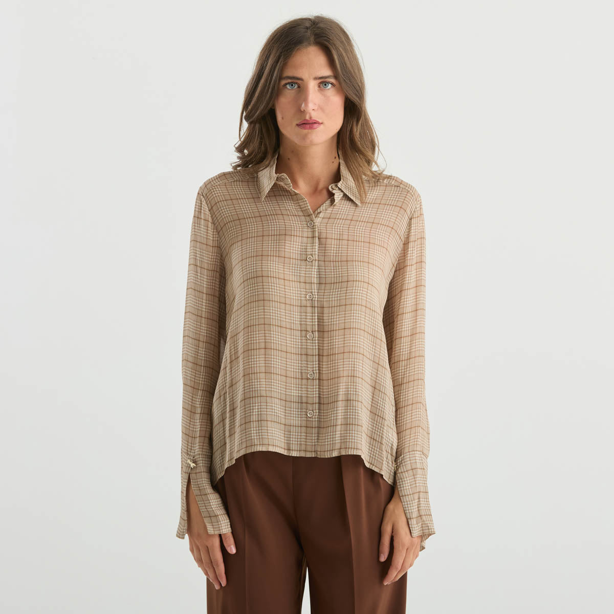 Patrizia Pepe camicia in fantasia beige