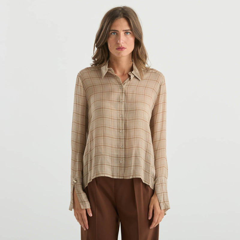 Patrizia Pepe camicia in fantasia beige