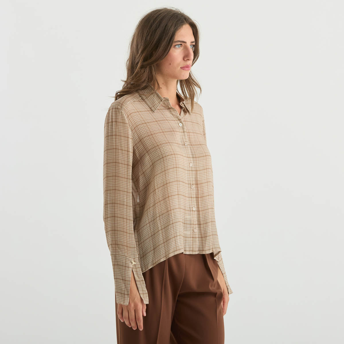 Patrizia Pepe camicia in fantasia beige