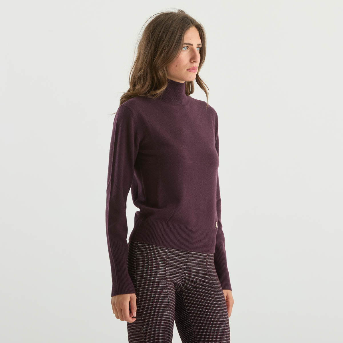 Patrizia Pepe dolcevita in tessuto bordeaux