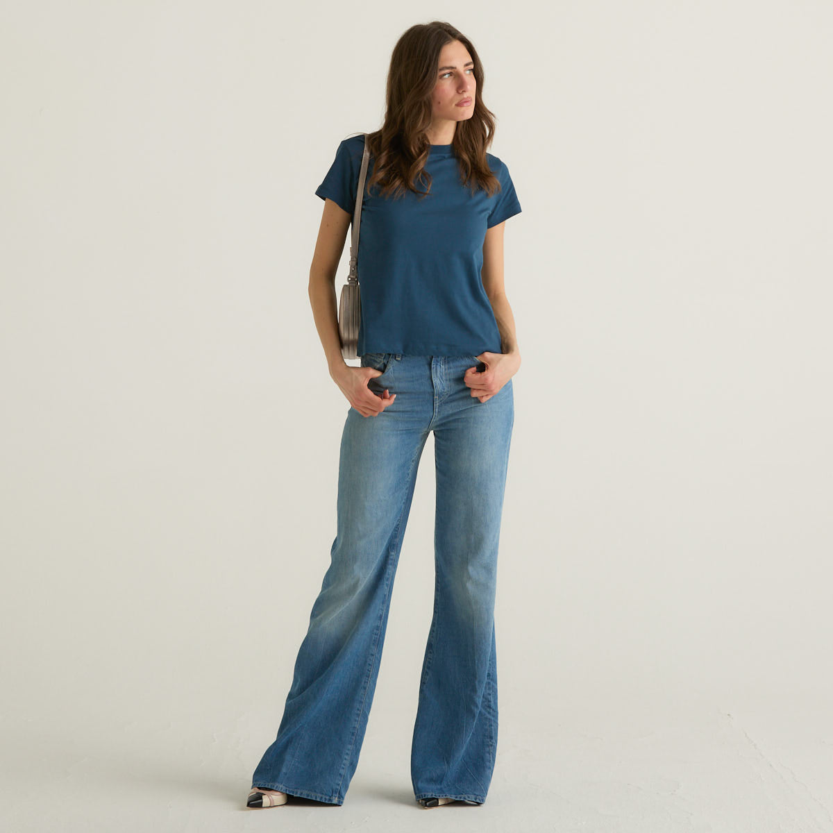 Patriza Pepe t-shirt blu con logo