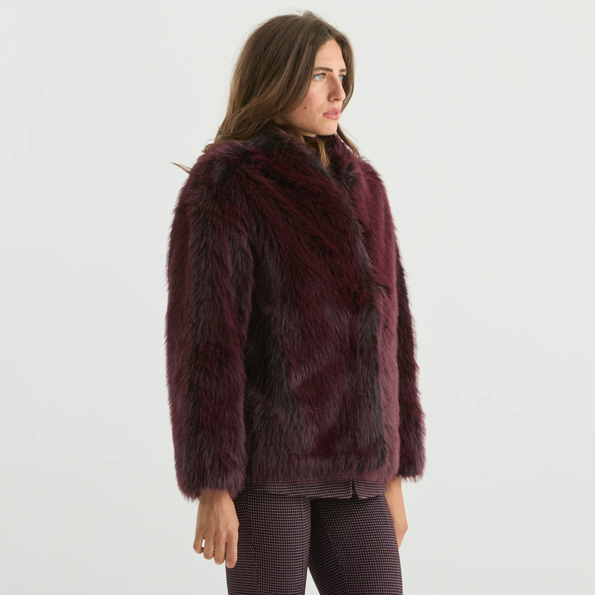 Patrizia Pepe eco pelliccia bordeaux