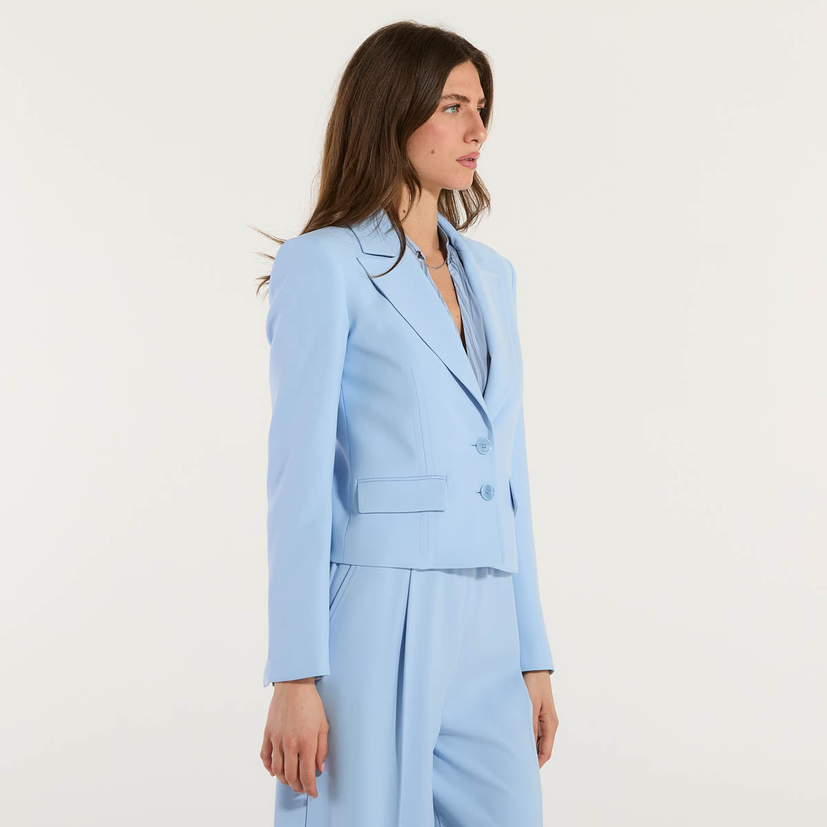 Patrizia Pepe blazer corto elegante azzurro