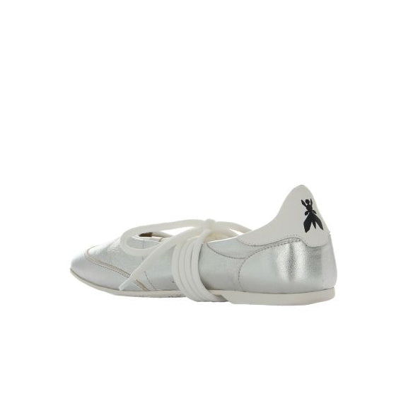 Patrizia Pepe ballerina in pelle argento