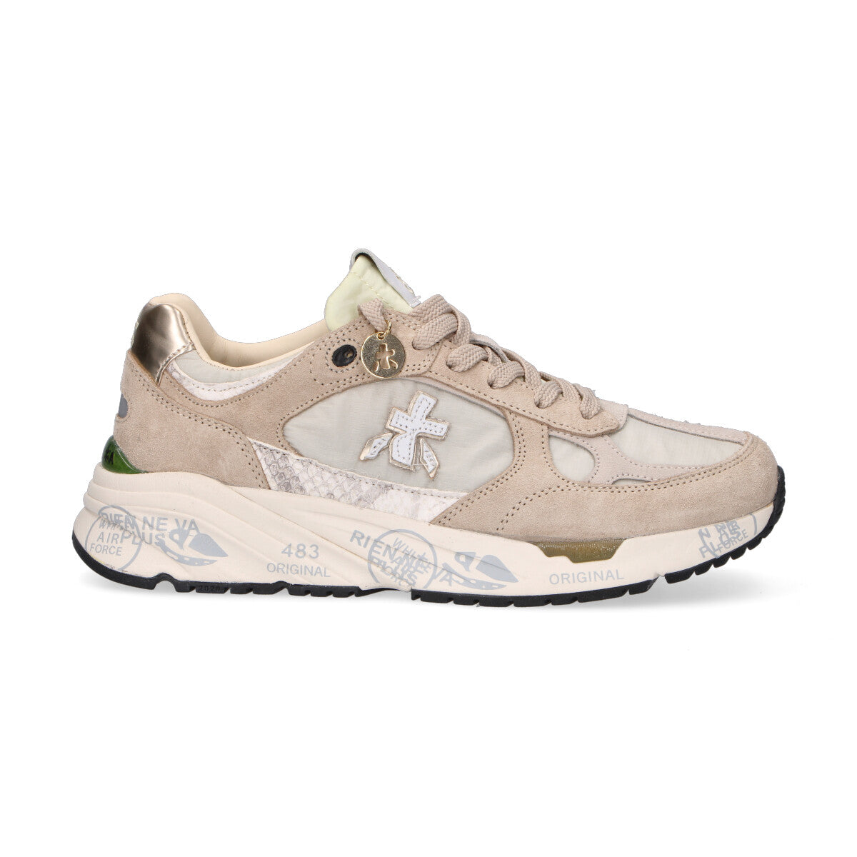 Premiata sneaker Mased in camoscio beige