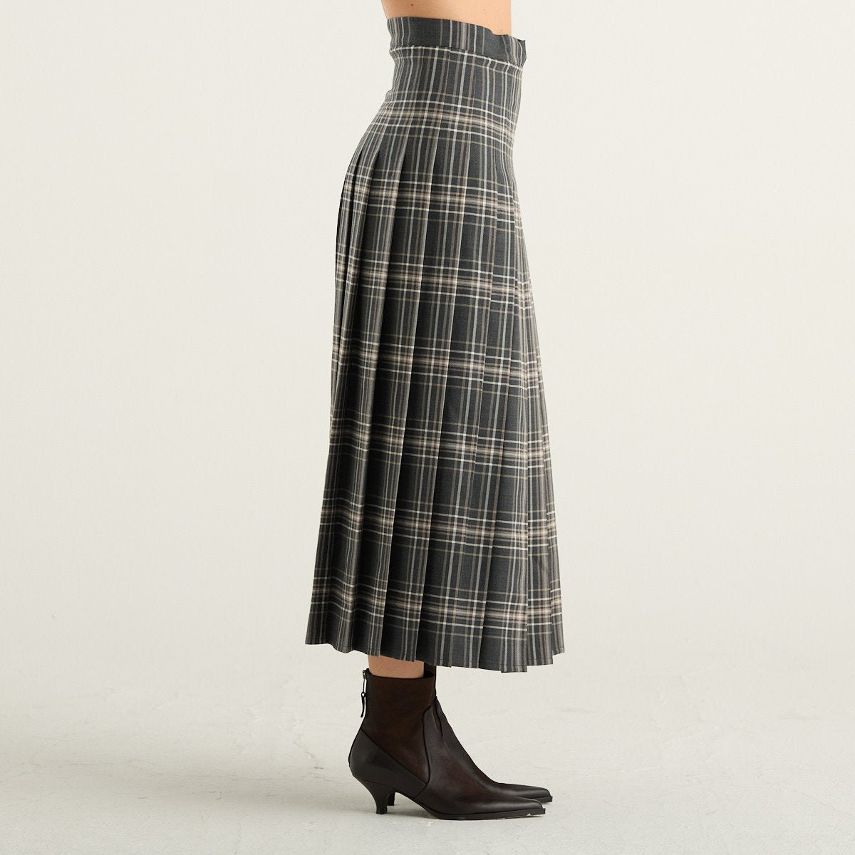 Weekend Max Mara gonna donna Prisma a pieghe tartan antracite