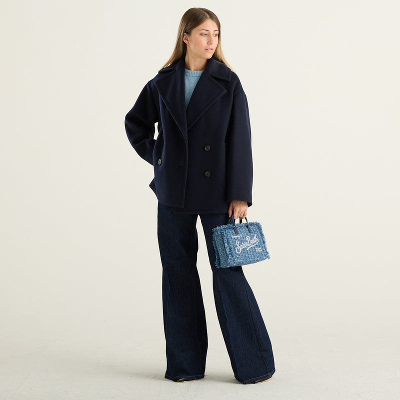 Weekend Max Mara caban donna blu navy in lana Alpe WKDALPE-018