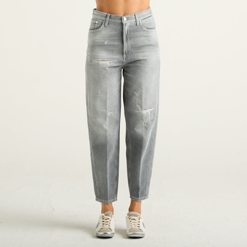 Dondup Bessie Jeans Donna Loose Fit Grigio
