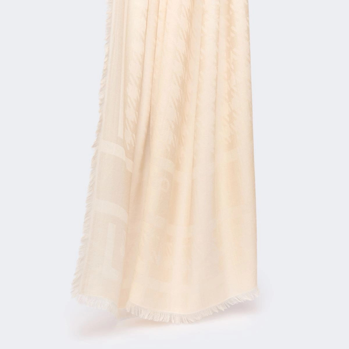 Weekend MaxMara scialle in viscosa e lana jacquard beige