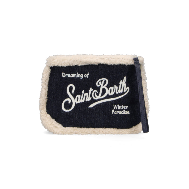 Mc2 Saint Barth pochette Aline Shearlig Denim Dark