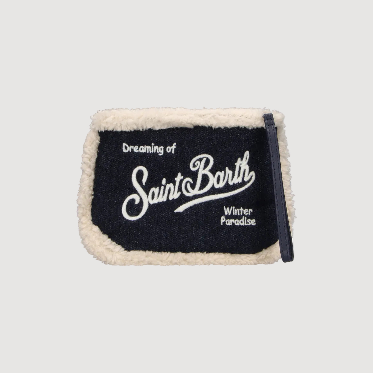 Mc2 Saint Barth pochette Aline Shearlig Denim Dark
