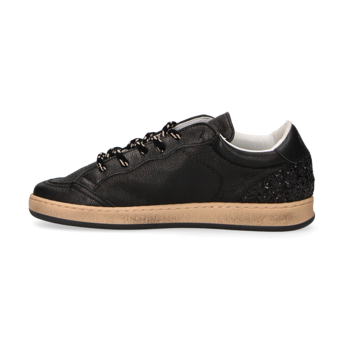 Ama Brand sneaker Sun in pelle nera e strass
