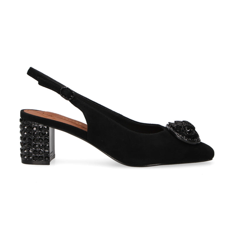Kurt Geiger chanel Chelsea Block in camoscio nera