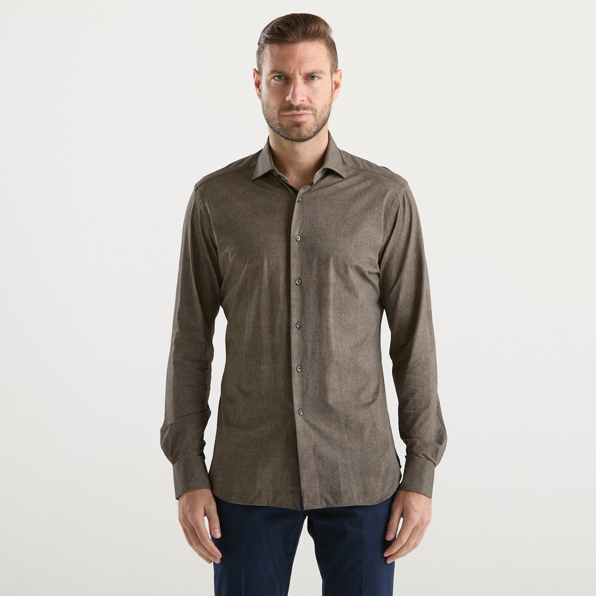 Xacus camicia Active tessuto marrone