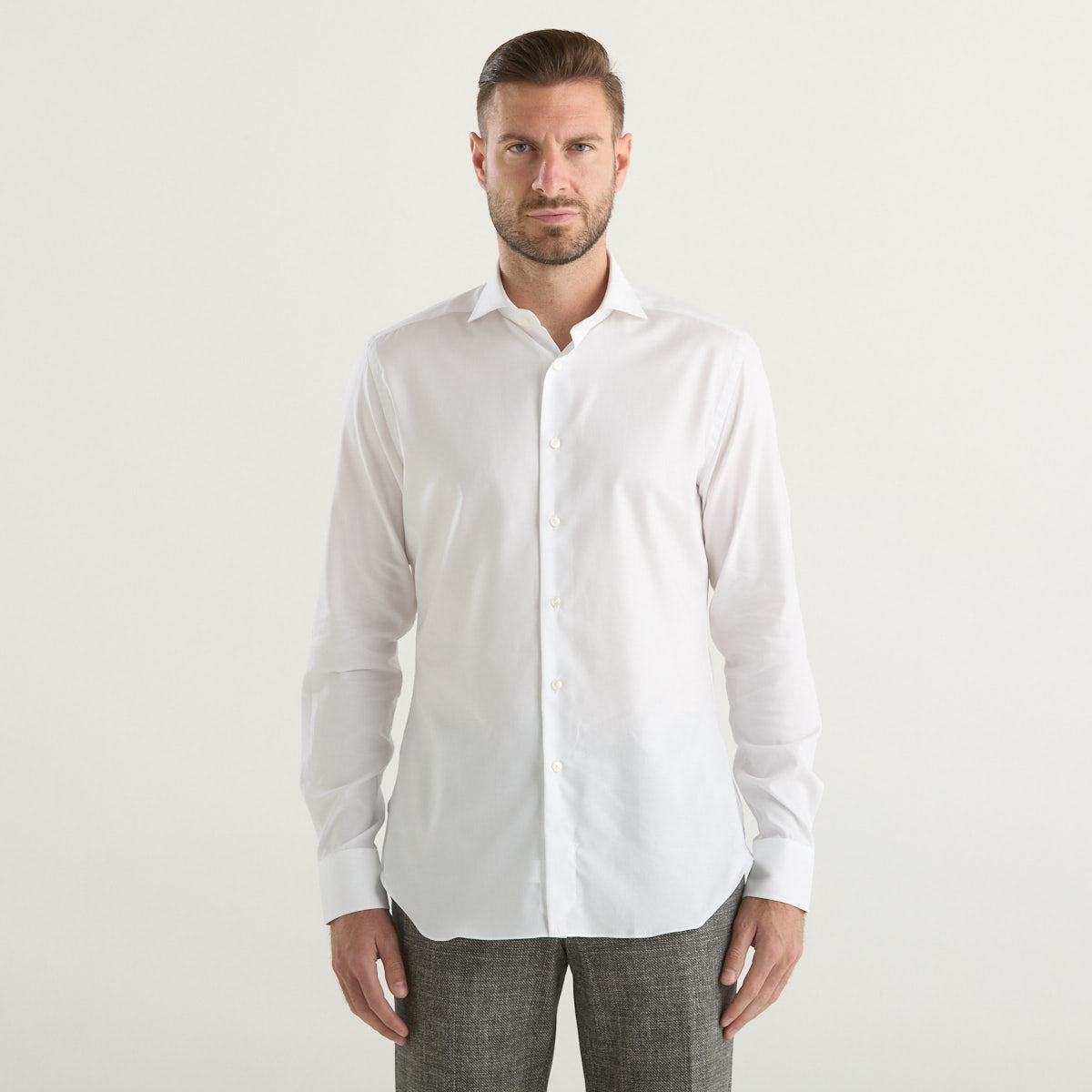 Xacus camicia in tessuto bianca