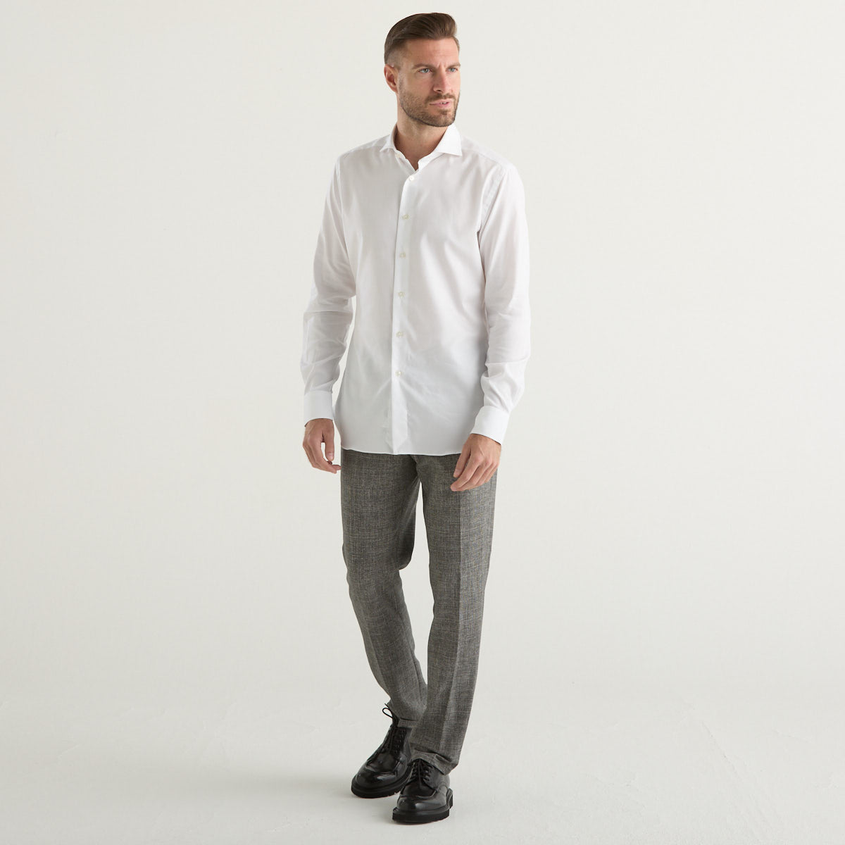 Xacus camicia in tessuto bianca