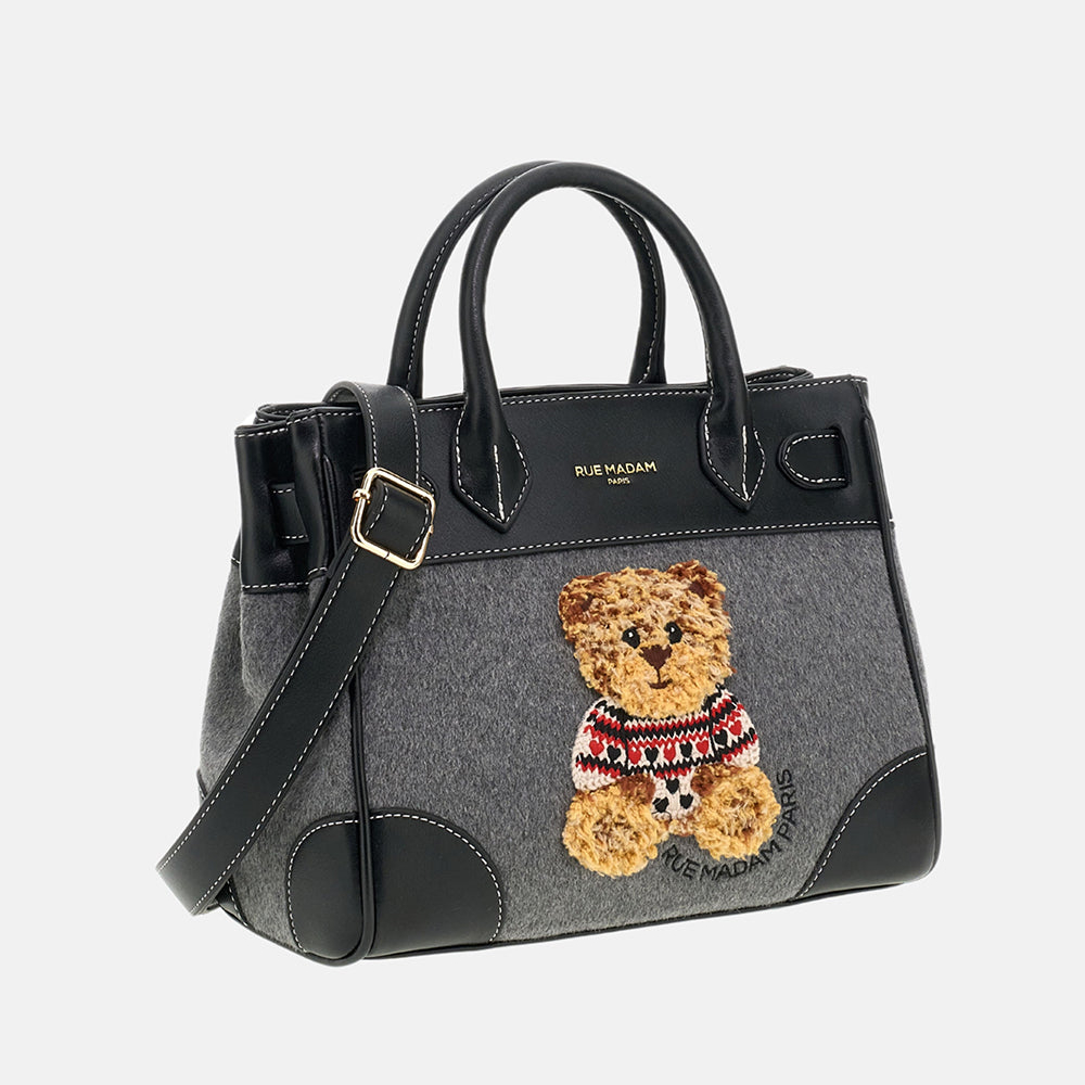 Rue Madame Paris Marvin Love Mini Tote grigia