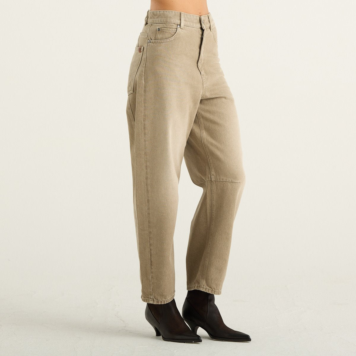 Weekend Max Mara jeans donna Arcadia barrel leg beige cappuccino