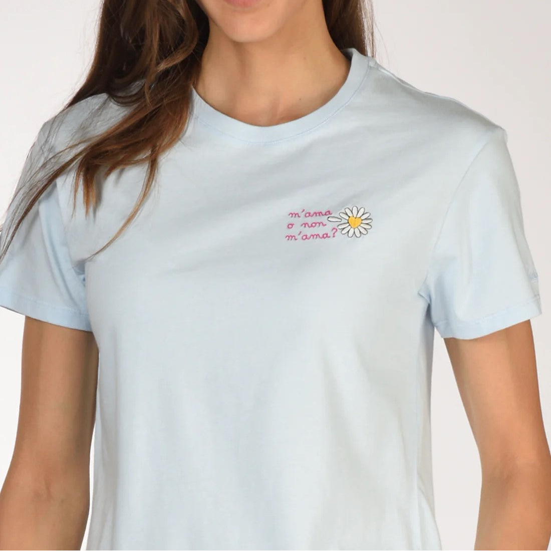 Mc2 Saint Barth t-shirt Emilie m'ama o non m'ama azzurra