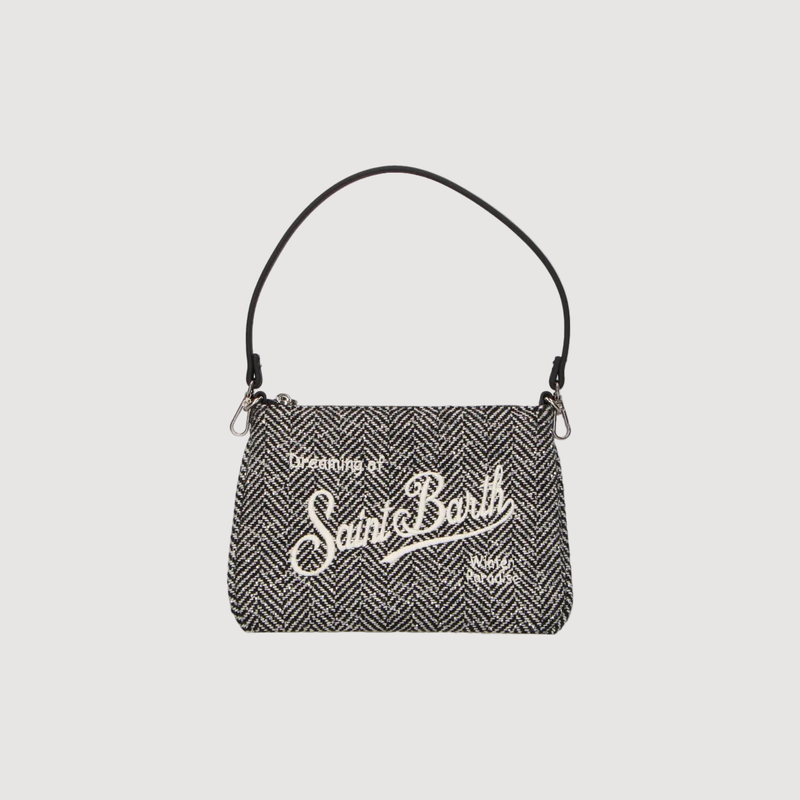 Mc2 Saint Barth Parisienne Mini Wool Herringbone strass