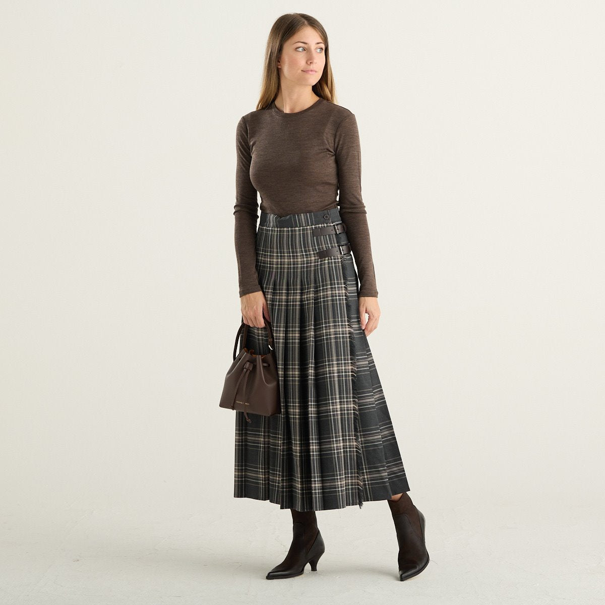 Weekend Max Mara maglia donna Patto in lana e seta marron glacé