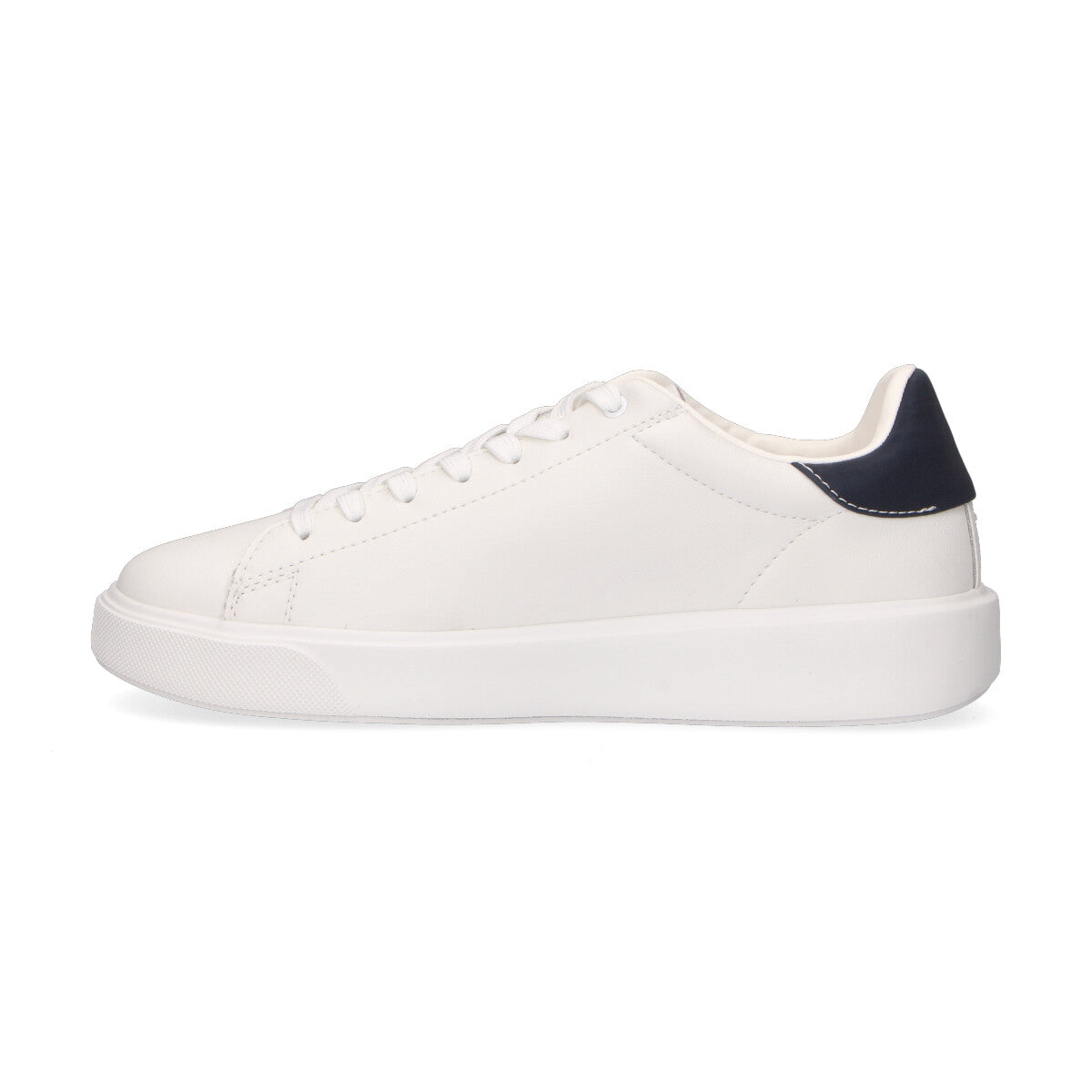 Blauer sneaker Buck in pelle bianca blu