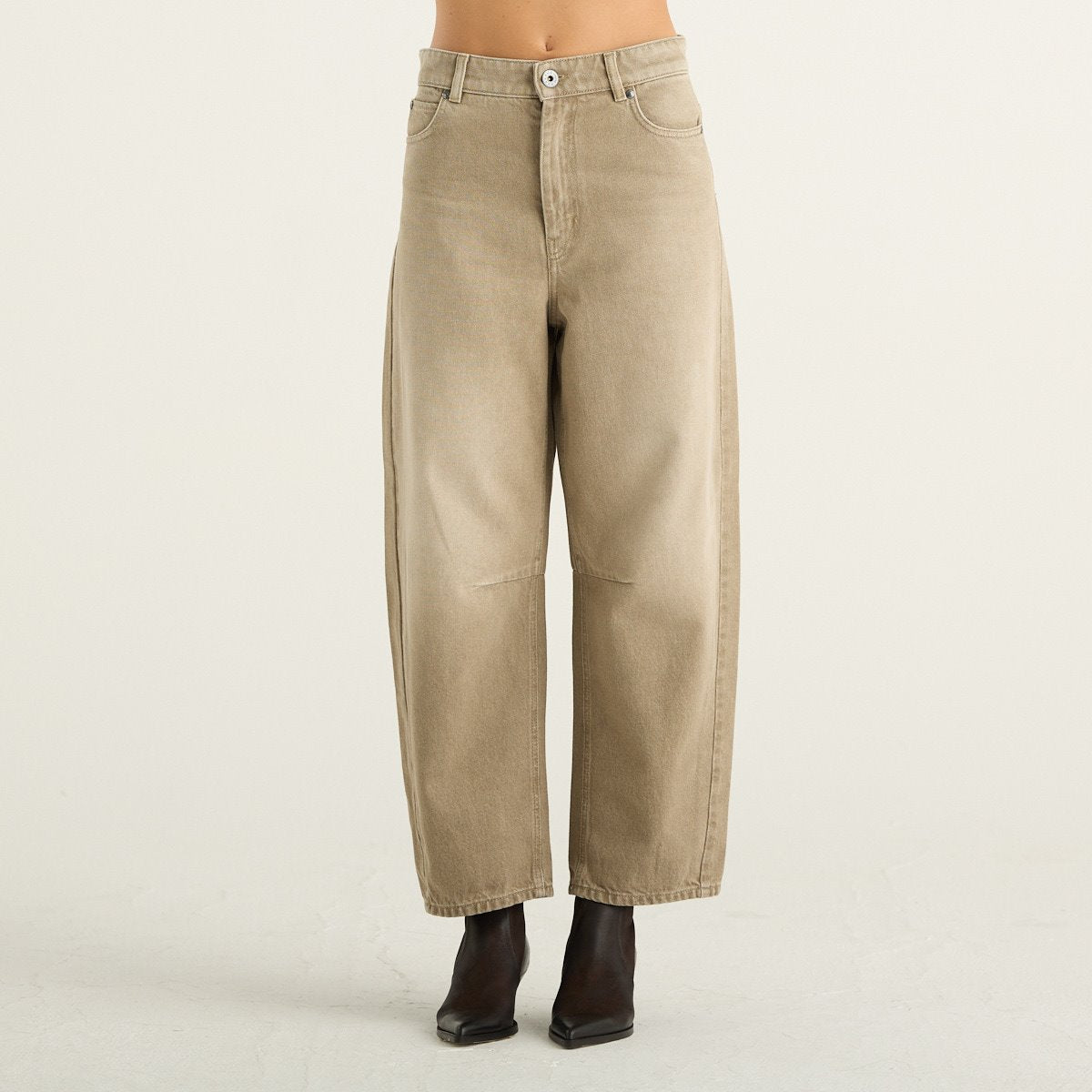Weekend Max Mara jeans donna Arcadia barrel leg beige cappuccino