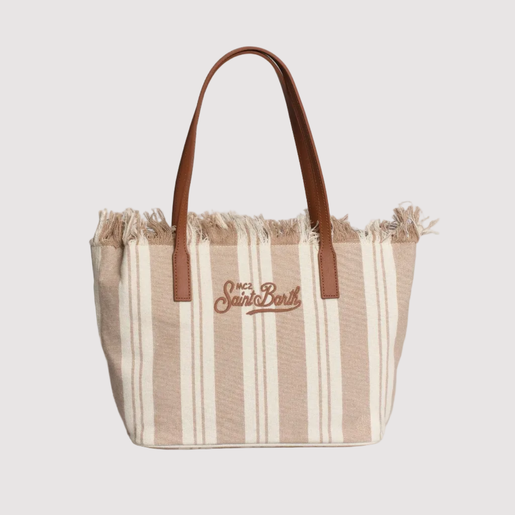 MC2 Saint Barth City media righe beige frange