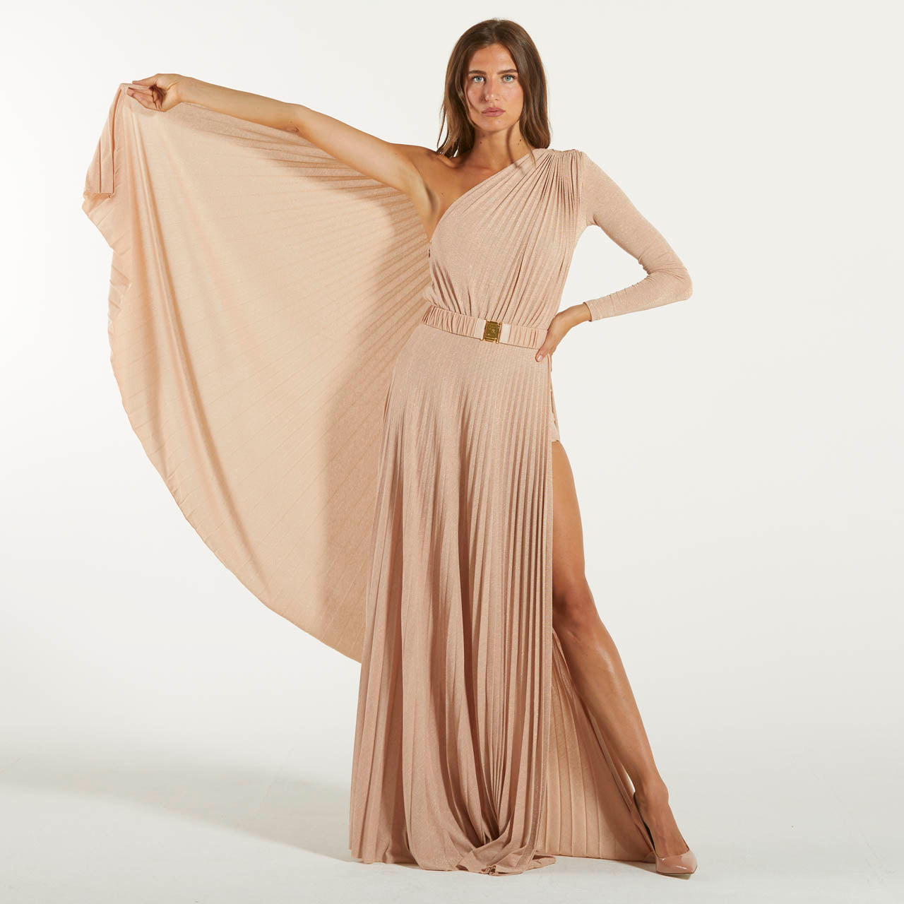 Abito Lungo Monospalla Elisabetta Franchi Abito Monospalla